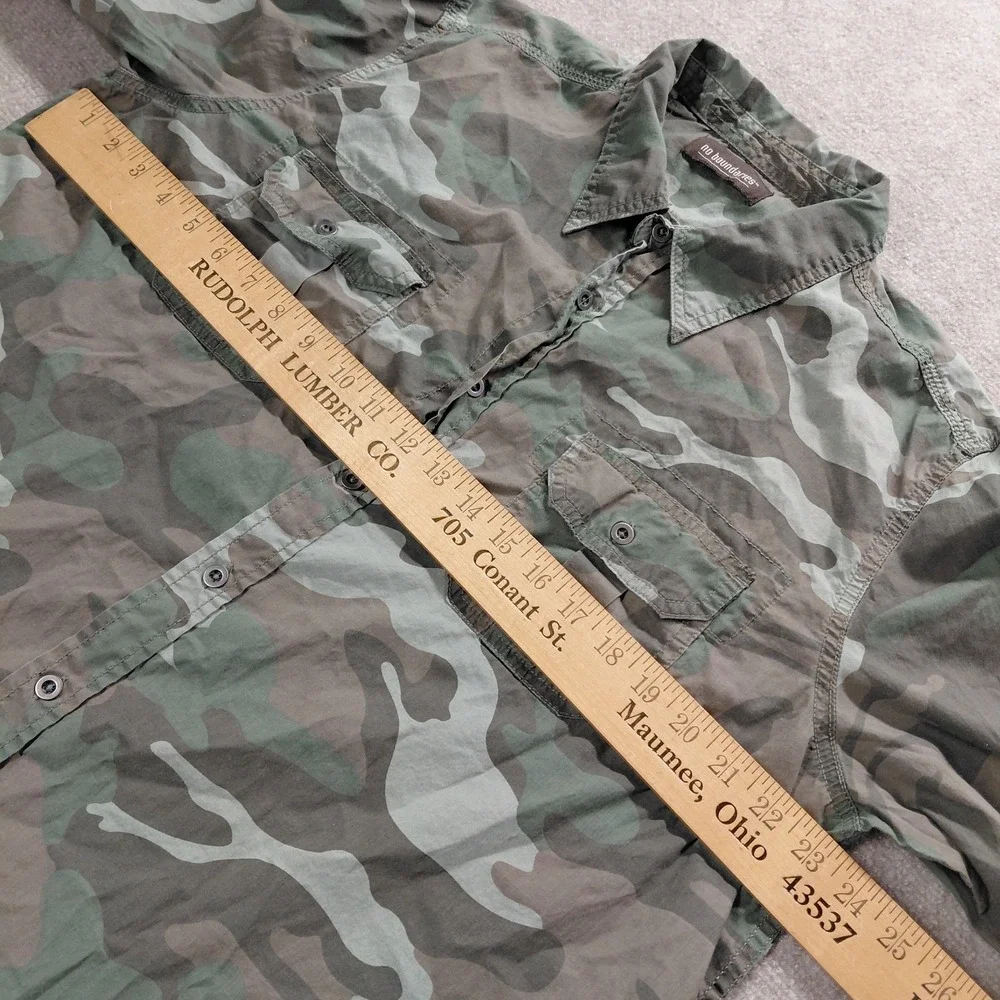 No Boundaries Camouflage Camo Men's XL‎ Button Up Shirt Long Sleeve Streetwear